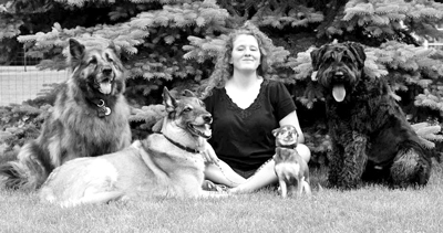 Photo of Kim with her pack